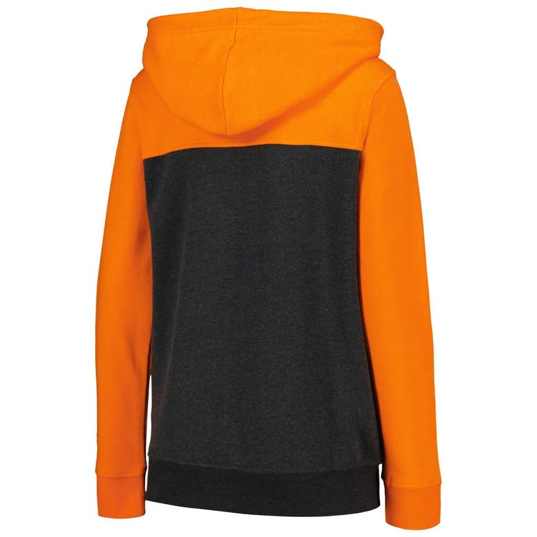 Shop New Era Orange Cincinnati Bengals Color-block Full-zip Hoodie
