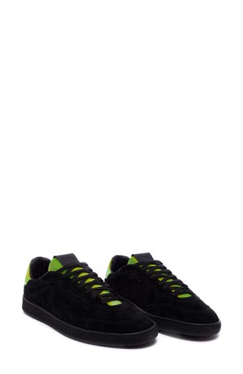 P448 Yam Skate Sneaker In Black-neon Green