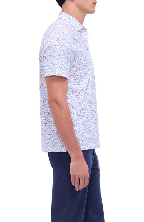 Shop Bugatchi Victor Ooohcotton® Casino Print Polo In White