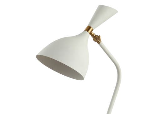 Shop Jonathan Y Albert Iron Retro Mid-century Led Table Lamp In White