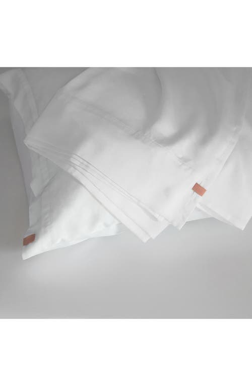 Lunya Washable Silk Flat Sheet in Tranquil White at Nordstrom, Size Queen