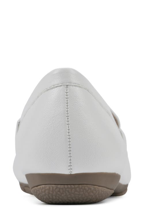 Cliffs By White Mountain Gush Tassel Loafer In White/smooth
