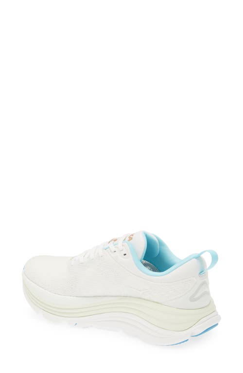 Hoka Gaviota 5 Running Shoe In Frost/rose Gold