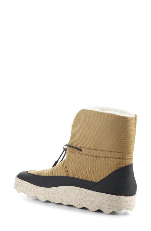 Shop Asportuguesas By Fly London Coat Faux Fur Lined Duck Boot In Brown Gravity/faux Fur
