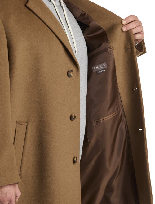 Oak Hill Premium By Dxl Oak Hill Premium Wool-blend Overcoat In Camel