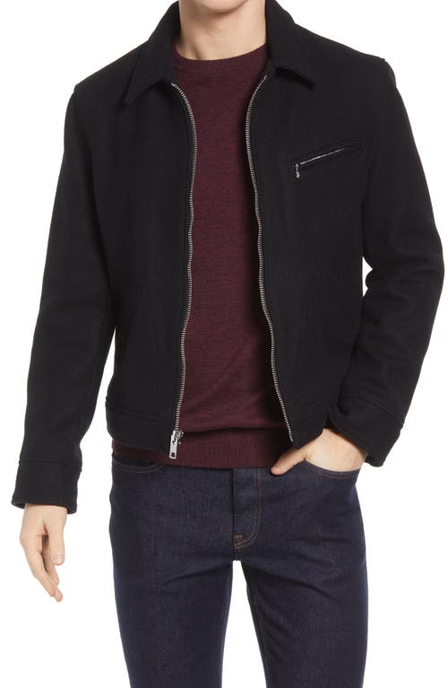 Schott NYC Wool Blend Mechanics Jacket in Navy at Nordstrom, Size Large