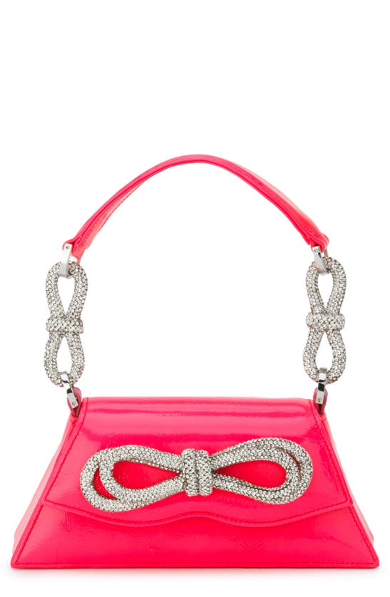 MACH&MACH MINI SAMANTHA DOUBLE BOW PATENT LEATHER TOP HANDLE BAG