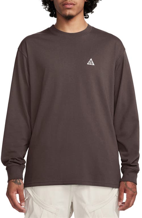 Nike Dri-FIT ACG Oversize Long Sleeve T-Shirt in Baroque Brown at Nordstrom, Size Xxx-Large