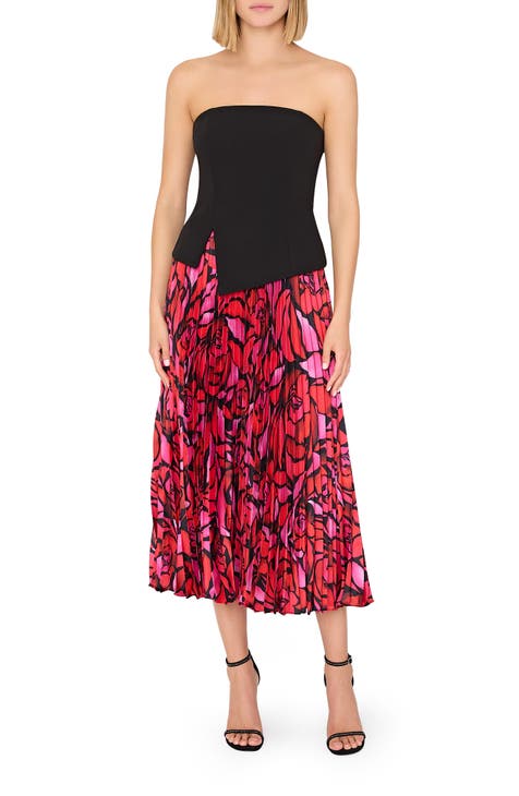 Nordstrom pink pleated skirt best sale