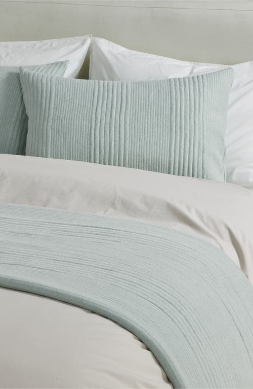 Woven & Weft Channel Stitch 3-piece Jersey Quilt Set In Heathered Seaglass