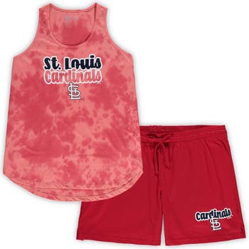 Women's St. Louis Cardinals Concepts Sport Red/White Vigor Racerback Tank  Top & Shorts Sleep Set