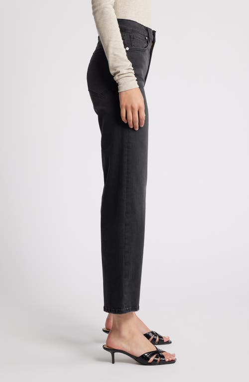 Frame Le Sleek High Waist Ankle Straight Leg Jeans In Black