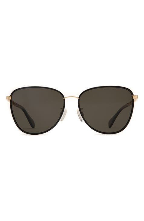 Leahi Nose Pads 59mm Polarized Round Sunglasses