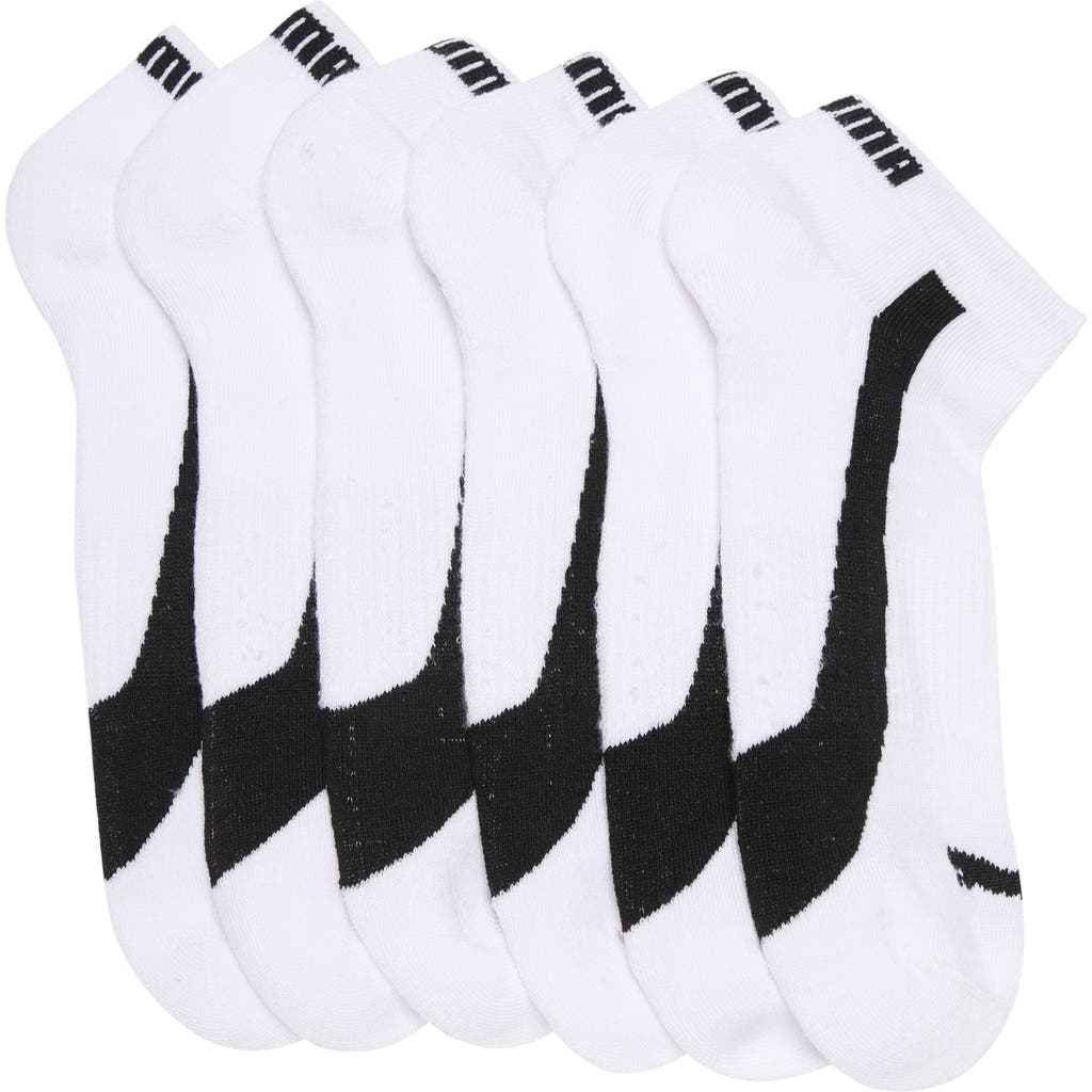 Puma 6-pack 1/2 Terry Low Cut Socks In White