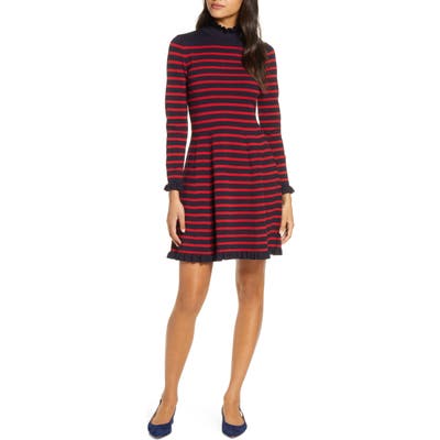Petite 1901 Striped Sweater Sweater Dress, Blue