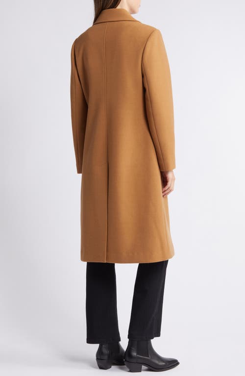 Shop Bcbg Single Breasted Walking Coat In Camel