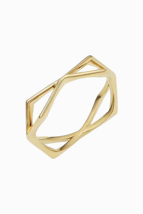 Shop Oradina 14k Yellow Gold 1975 Bow Ring