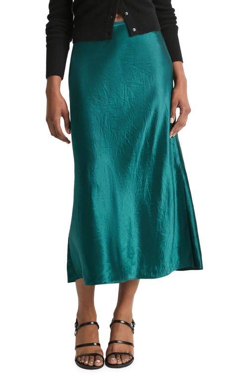 VINCE VINCE RUMPLED SATIN SLIP SKIRT 