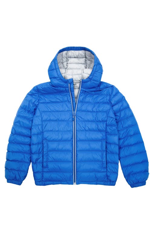 Shop Rokka&rolla Kids' Ultra Light Quilt Packable Down Jacket In Blue