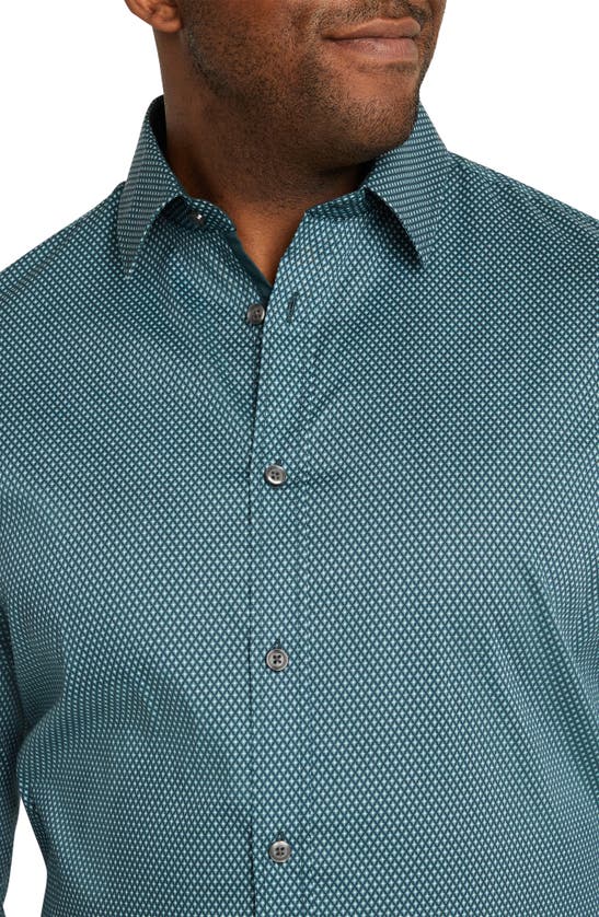 Shop Johnny Bigg Eden Tile Print Stretch Cotton Button-up Shirt