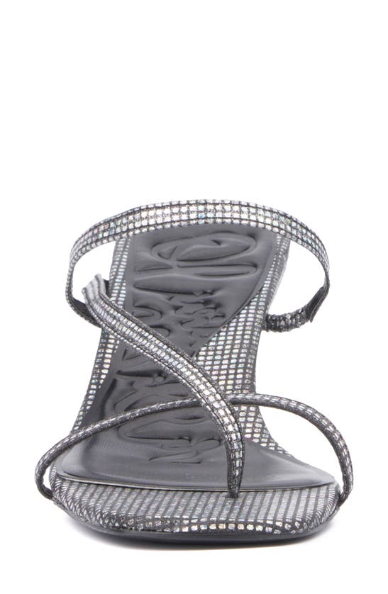 Olivia Miller Angelic Rhinestone Sandal In Black