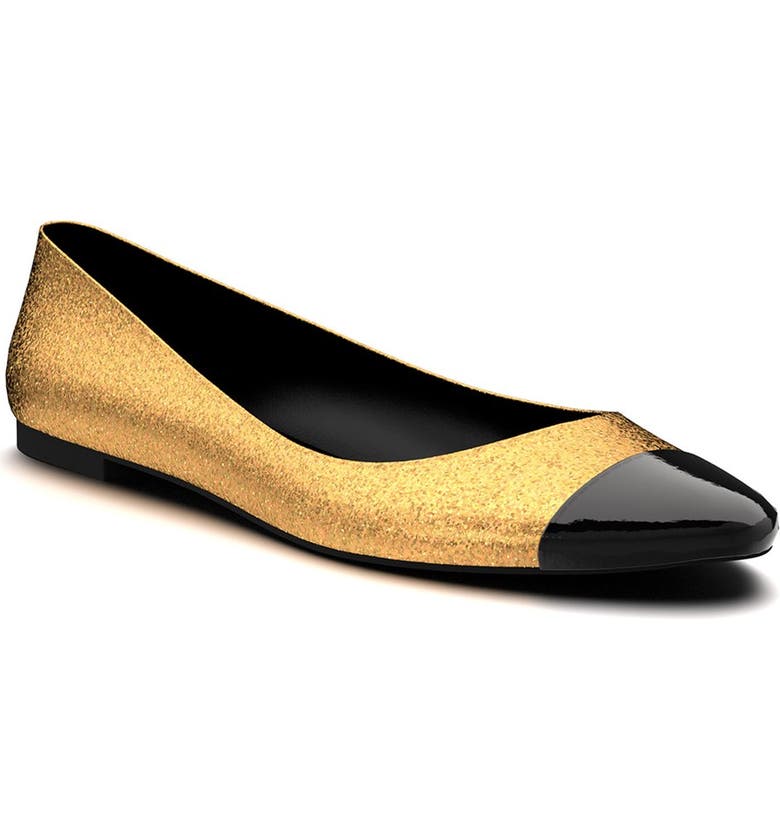 Shoes of Prey Cap Toe Glitter Ballet Flat (Women) Nordstrom Shoes of Prey Cap Toe Glitter Ballet Flat (Women) Nordstrom
