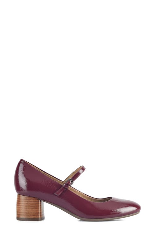 Earth Rumer Womens Block Heel Patent Leather Mary Jane Heels In Red