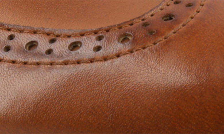 Vance Co. Nikola Tru Comfort Wingtip Slip-on Oxford In Cognac