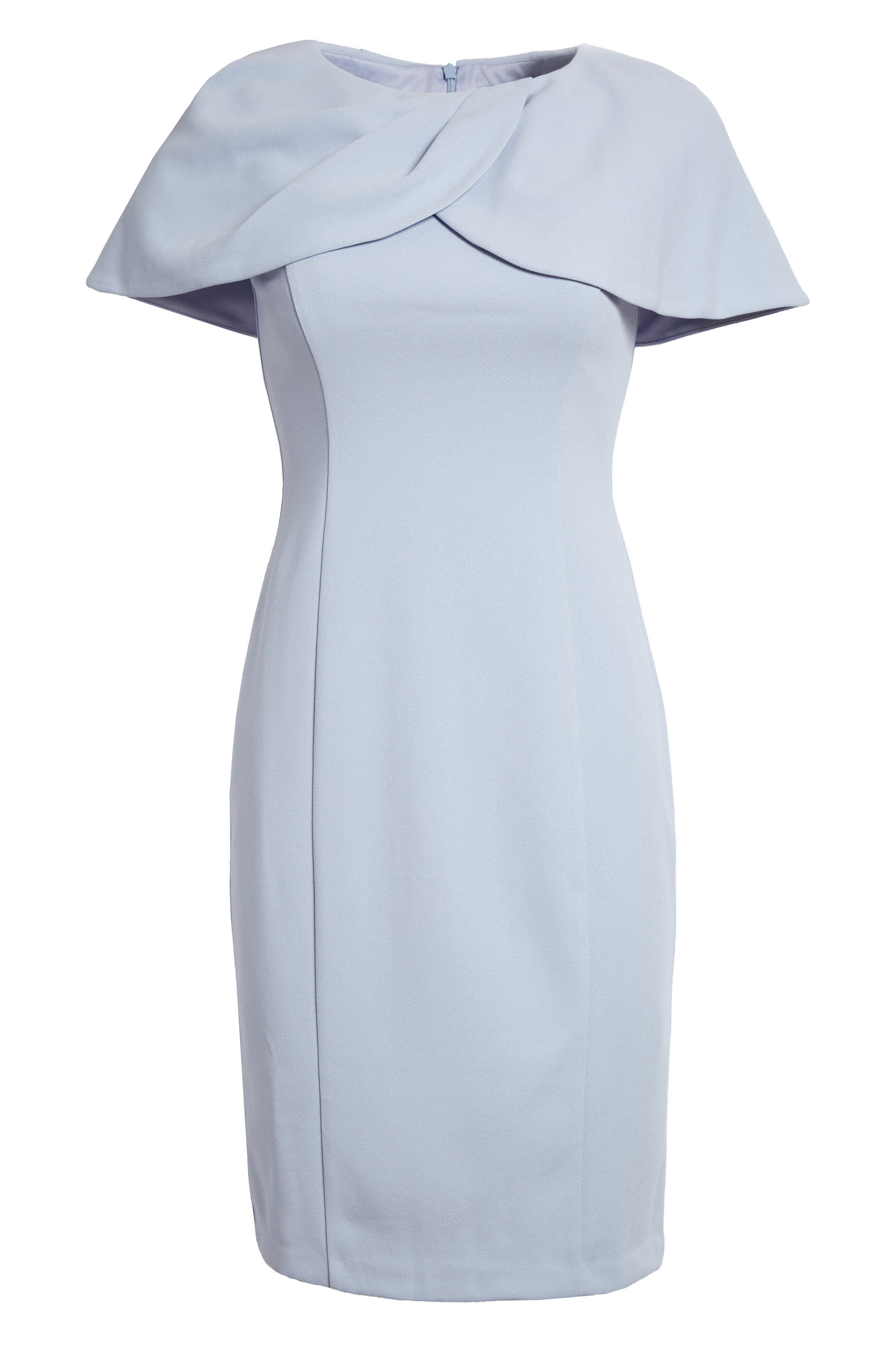 cape sleeve sheath dress