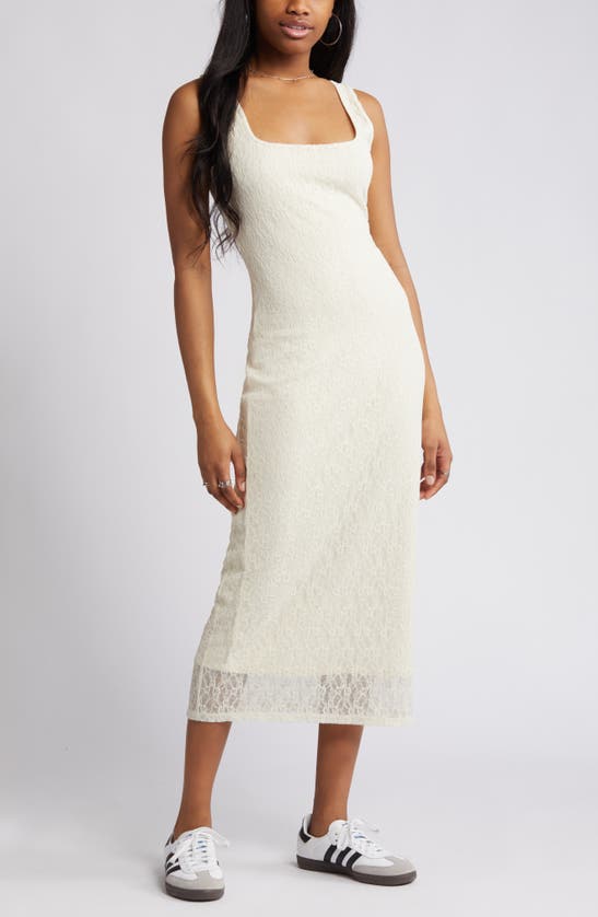 Shop Bp. Lace Sleeveless Maxi Dress In Ivory Dove