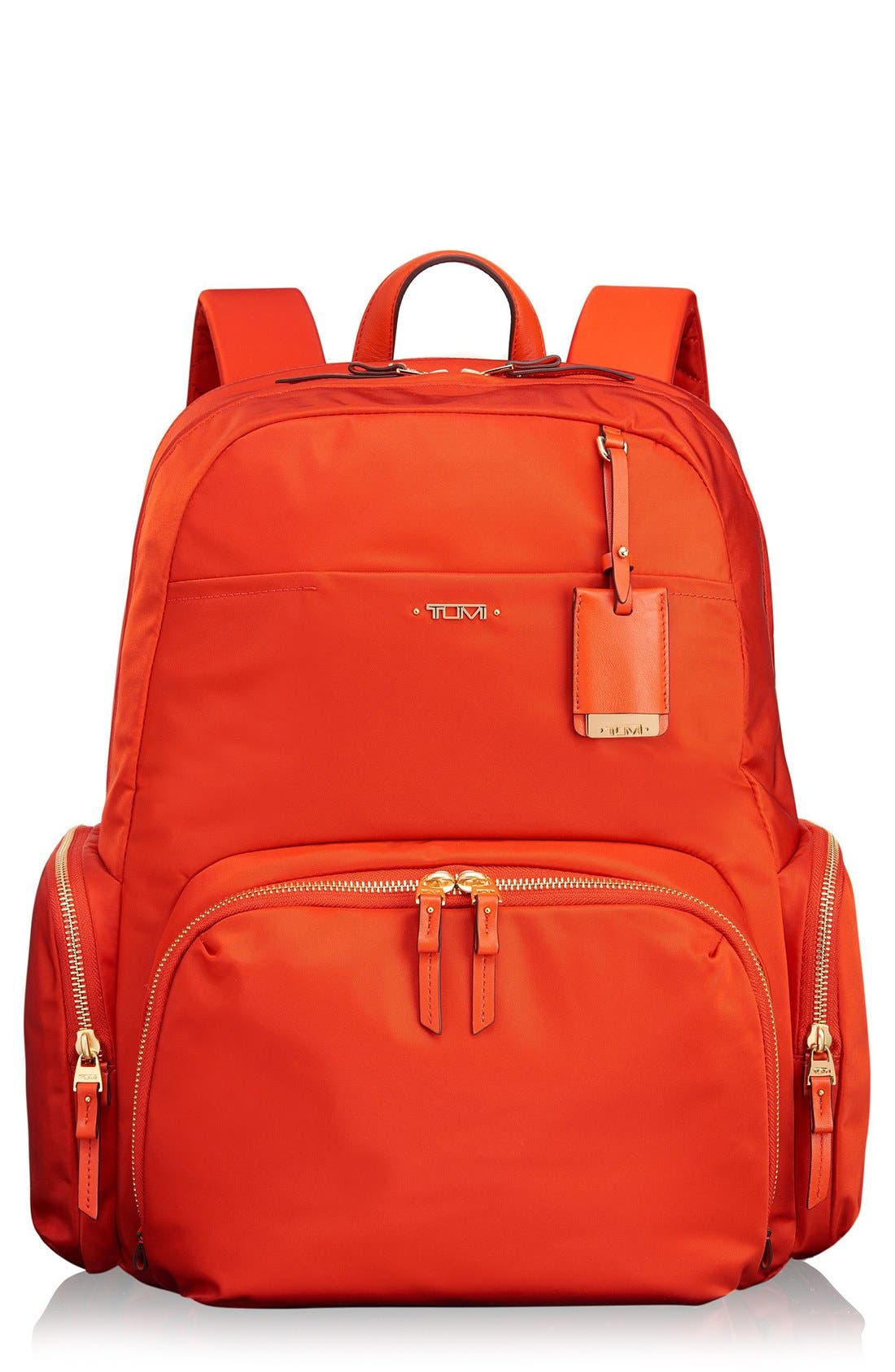 tumi orange luggage