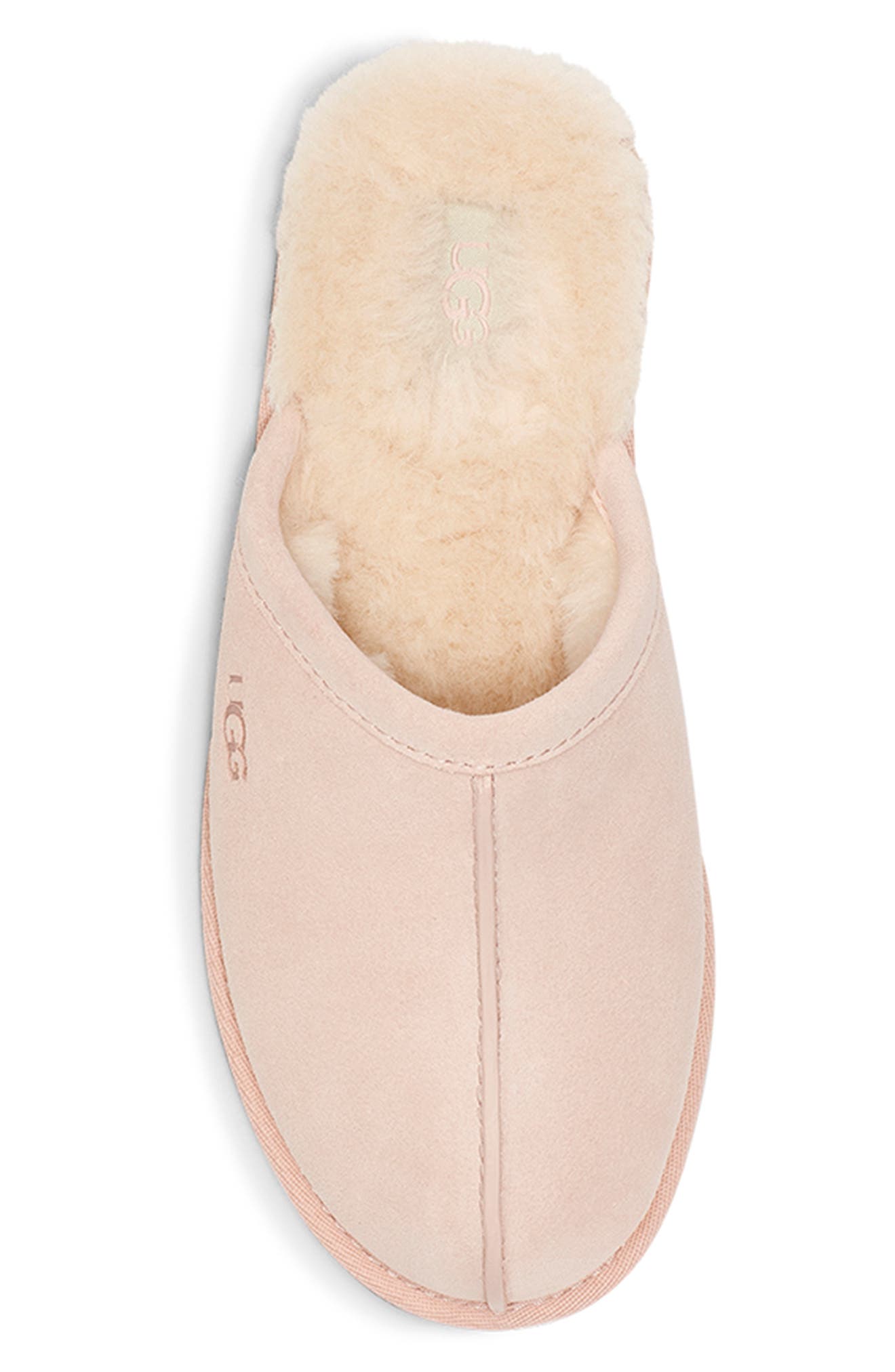 pearle faux fur lined scuff slipper