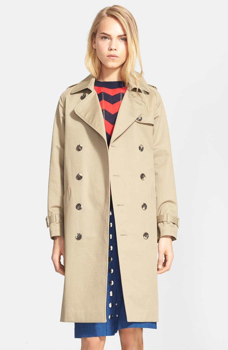A.P.C. 'Vendee' Double Breasted Cotton Gabardine Trench Coat | Nordstrom