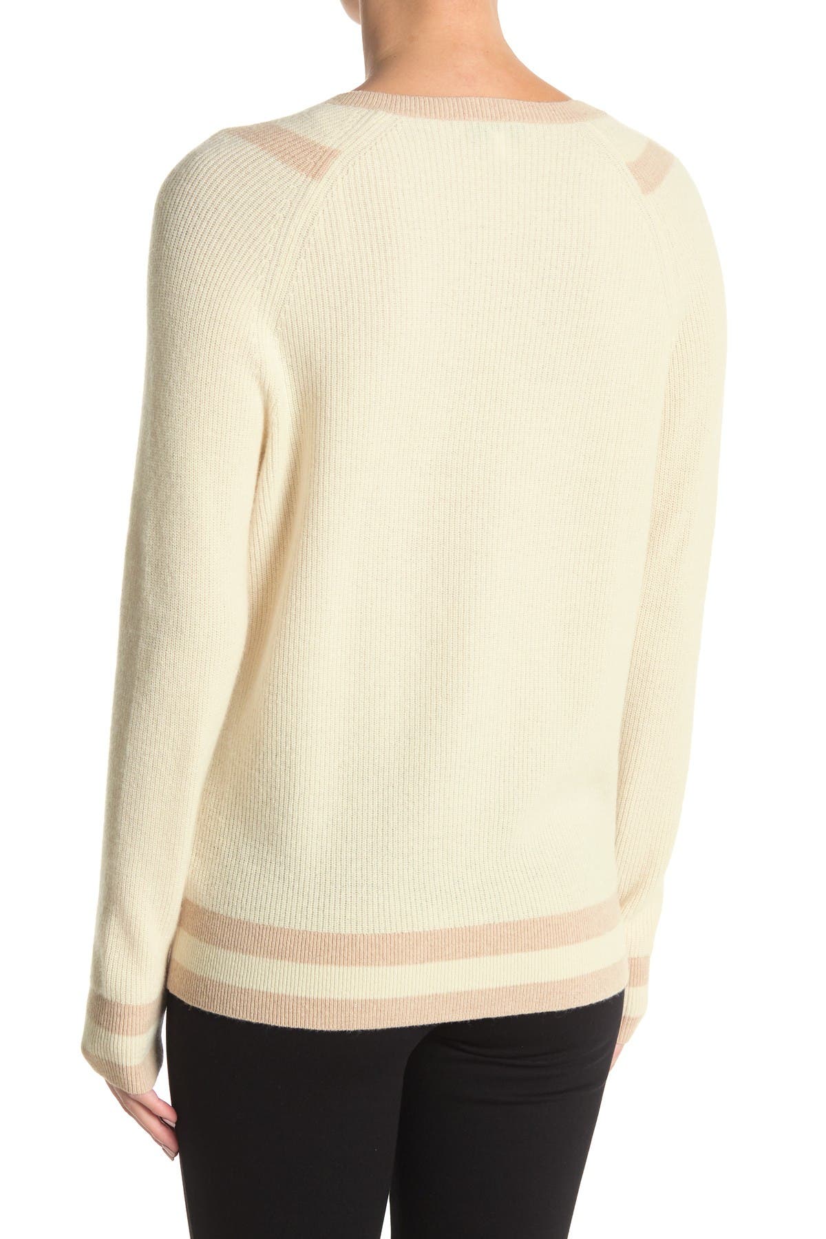 REISS | Katie Striped V-Neck Wool Blend Sweater | Nordstrom Rack
