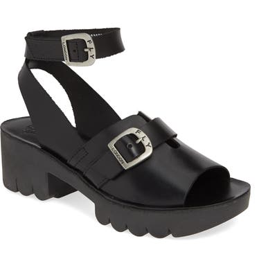 Fly London Cano Platform Sandal, Black
