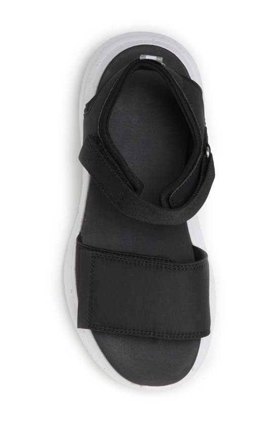 Shop Dearfoams Odell Ankle Strap Platform Sandal In Black