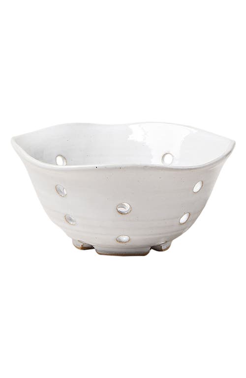 Farmhouse Pottery Windrow Berry Bowl in White