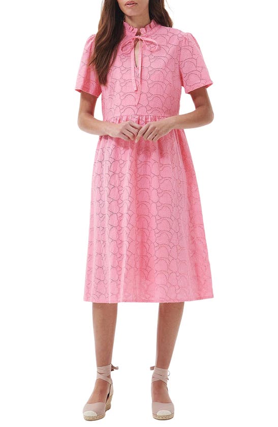 Barbour Palmetto Broderie Anglaise Cotton Dress In Pink