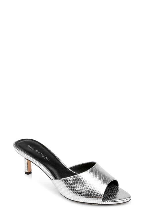 Shop Dee Ocleppo Bogota Pointed Toe Slide Sandal In Silver Leather