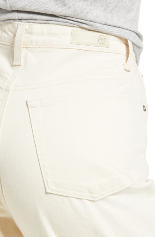 Ag Renn High Waist Crop Straight Leg Jeans In Ecru Dunes