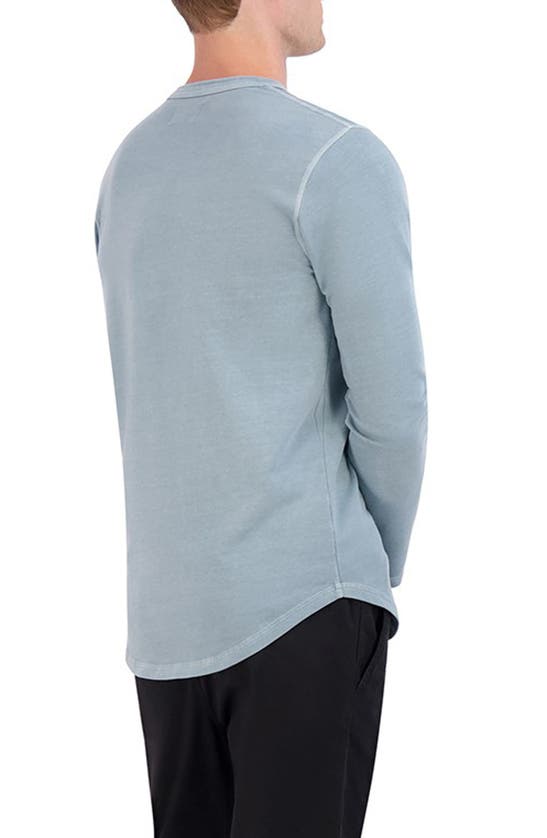 Shop Goodlife Sunfaded Micro Terry Crew Sweatshirt In Indian Teal