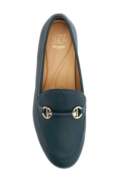 Dune London Grandeur Bit Loafer In Dark Green