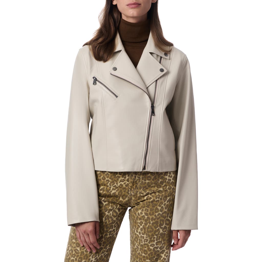 Bernardo Faux Leather Moto Jacket In Dove