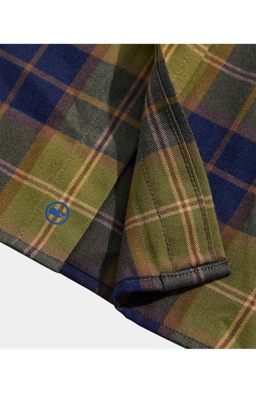 Vineyard Vines Plaid Brushed Twill Button-up Shirt In Camp Olive Plaid
