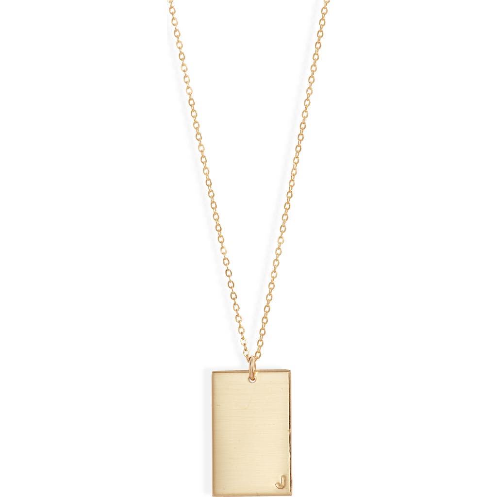 Set & Stones Goldie Initial Tag Pendant Necklace In Gold/j