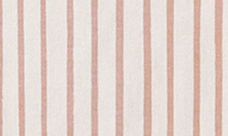 Shop Pehr Stripes Away Ruffle Long Sleeve Organic Cotton Bodysuit In Pink