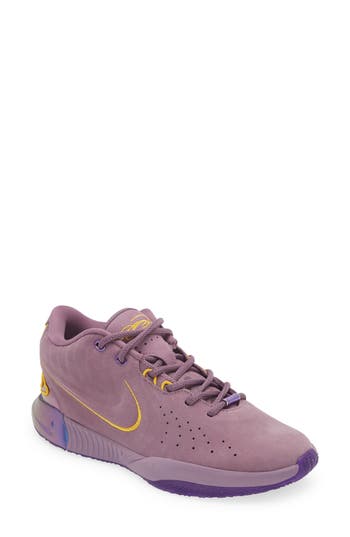 Shop Nike Kids' Lebron Xxi Sneaker In Violet Dust/university Gold