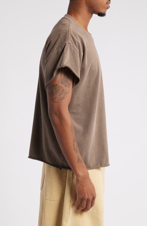 Shop Elwood Drummer Cut Off T-shirt In Tobacco