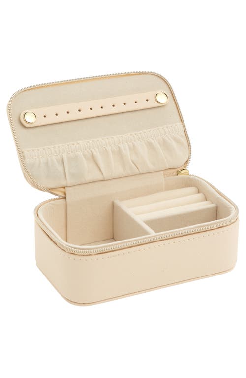 Shop Nordstrom Initial Rectangular Jewelry Box In F- Cream- Gold