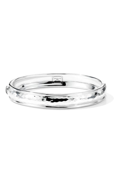 Classico Goddess Thin Hinged Bangle in Silver